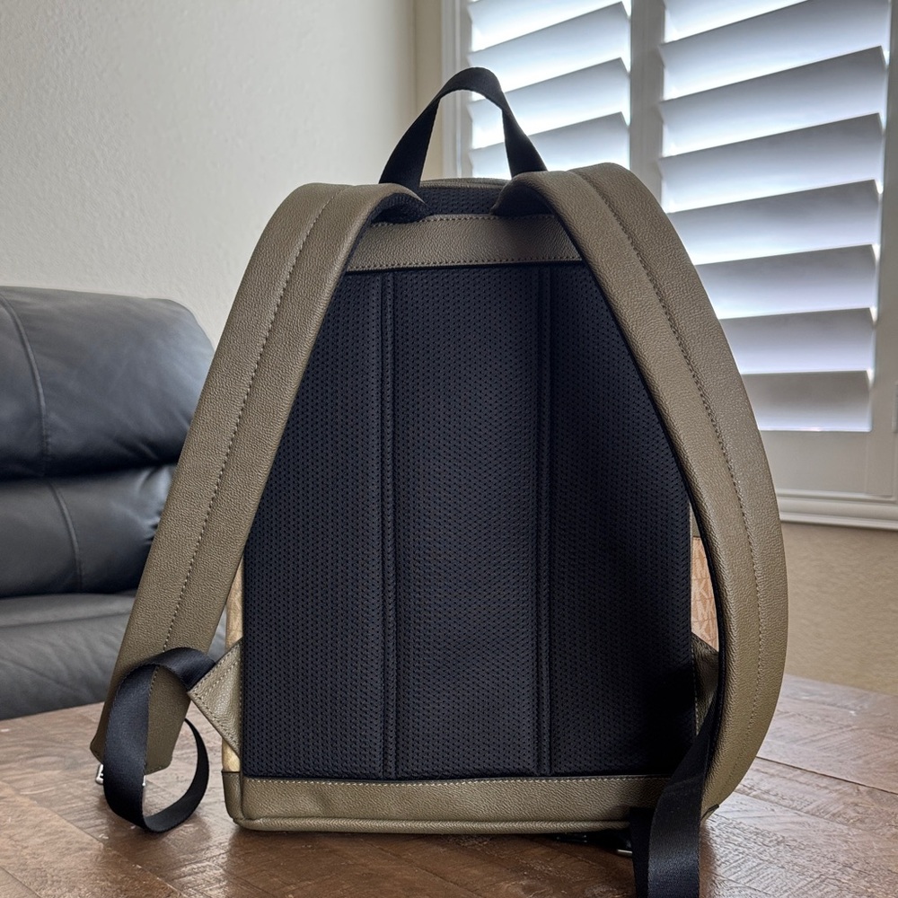 Michael Kors Cooper Olive Multi Commuter Backpack Fit 15” Laptop - Picture 4 of 8